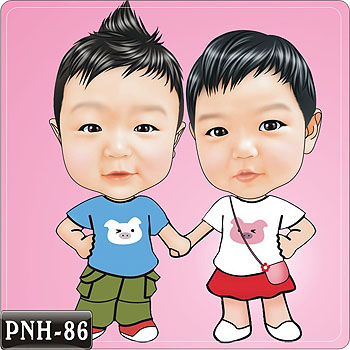 兩小無猜人像Q版漫畫PNH-86